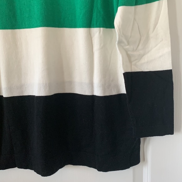 NWT AUGUST SILK Colorblock Stripes Long Sleeves Cotton Blend Sweater Size M - Picture 11 of 12